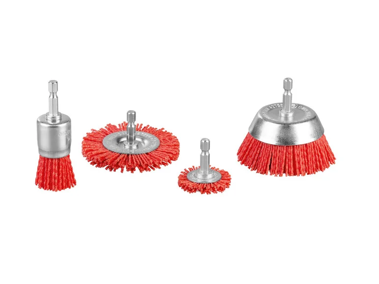Jeu de brosses métalliques / Jeu de polissage / Jeu de brosses en nylon / Pompe pour perceuse, 4 pièces / 7 pièces / 1 pièce