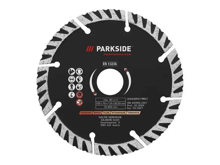 PARKSIDE PERFORMANCE® Disque pour meuleuse d'angle