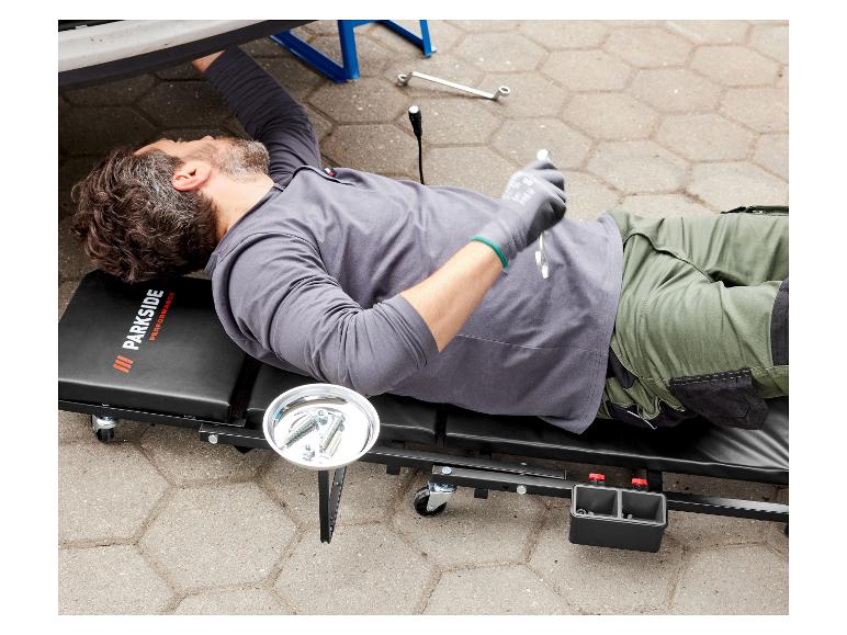 Chariot de mécanicien et tabouret d’atelier