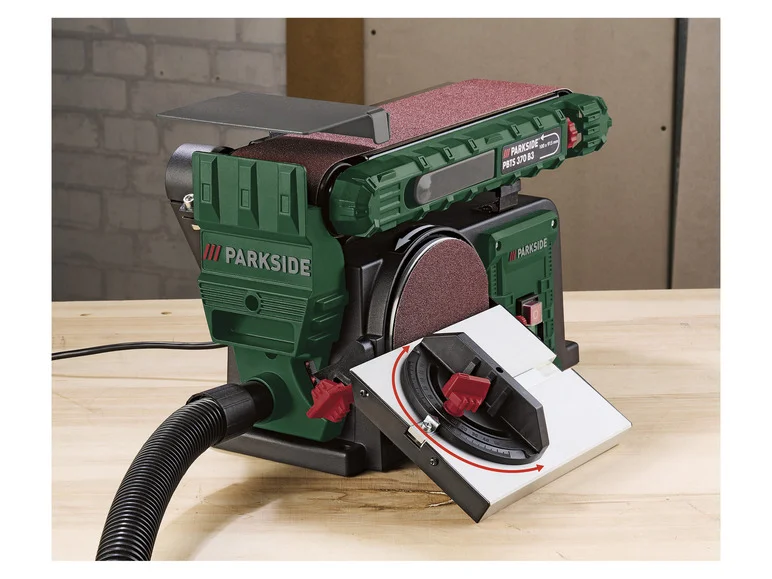 PARKSIDE® Ponceuse à bande et à disque PBTS 370 B3, 370 W
