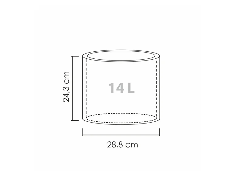 Pot à plantes « Riva », plastique, rond