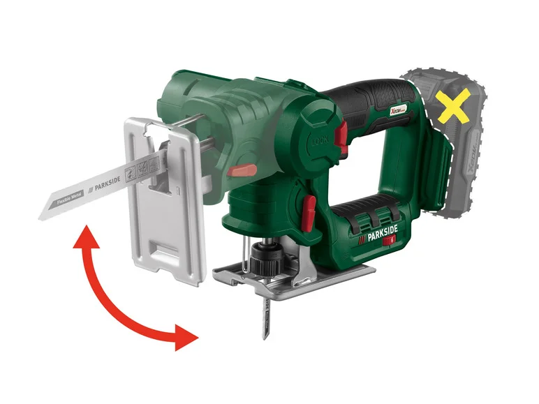 PARKSIDE® Scie sauteuse et scie sabre sans fil 2en1 PSSSA 20 Li B2, 20 V