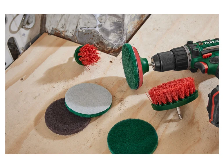 PARKSIDE® Set d'embouts à brosse et de tampons abrasifs, 14 pièces