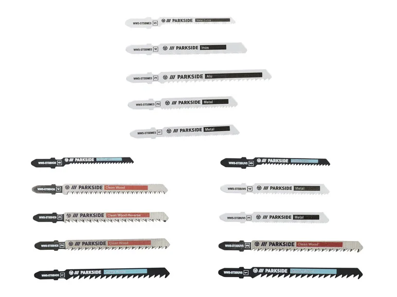 PARKSIDE® Set de lames de scie sauteuse PSTZ 3 A1, 5 pièces