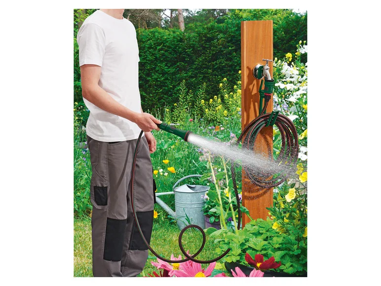 Set de tuyau d'arrosage pour terrasse, 7,5 m, 3/8