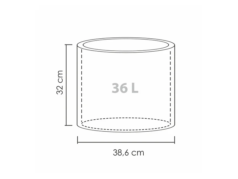 Pot à plantes « Riva », plastique, rond
