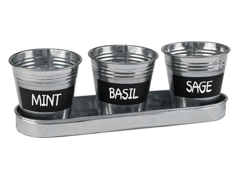 Lot de 3 pots pour herbes aromatiques