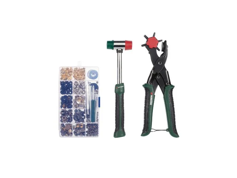 Set pince emporte-pièce/boutons-pression, 358 pièces