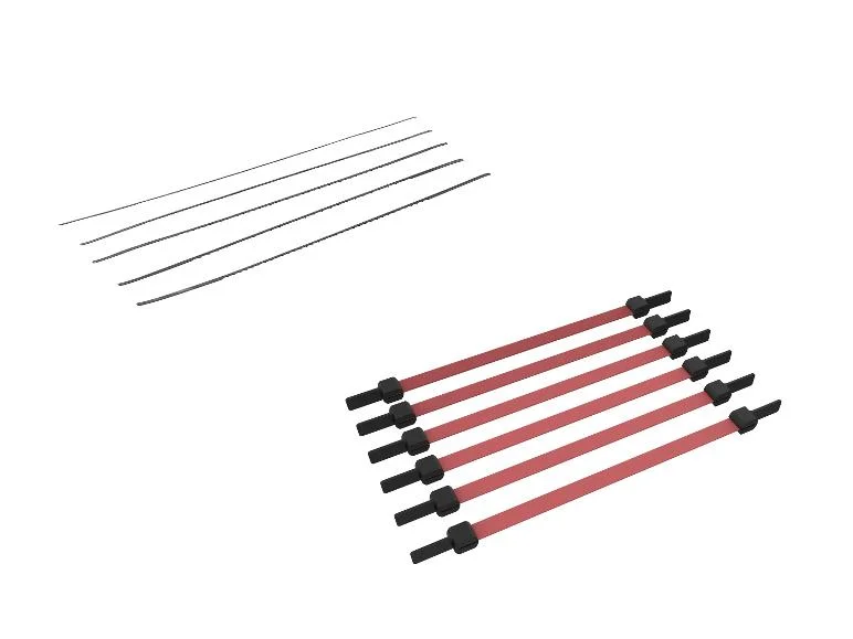 Jeu de lames de scie ou jeu de bandes abrasives, 60 pièces ou 6 pièces