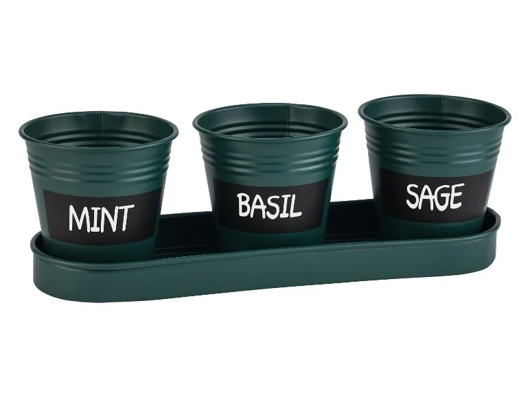 Lot de 3 pots pour herbes aromatiques