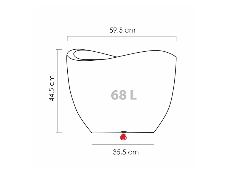 Scheurich Pot à plantation Wave Globe