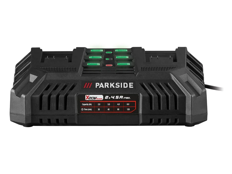 PARKSIDE® Chargeur de batterie double PDSLG 20 B, 2 x 4,5 A, 20 V