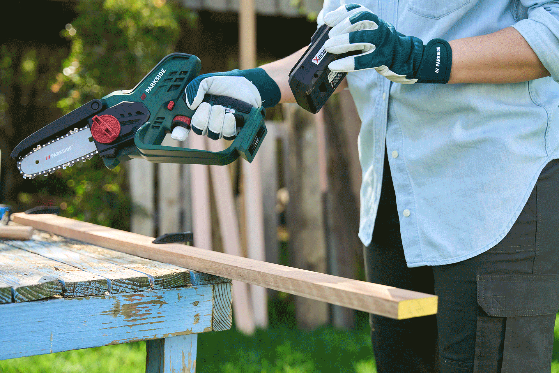 Mini-tronçonneuse à bois sans fil PAGHS 20-Li B2, 20 V