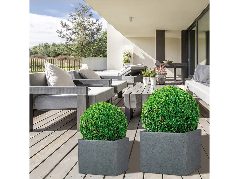 Pot à plantes « Cube », en plastique, carré, à paroi épaisse