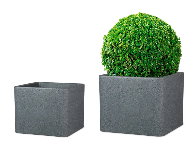 Pot à plantes « Cube », en plastique, carré, à paroi épaisse