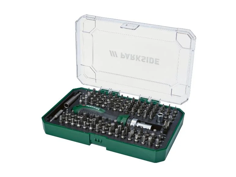 Tournevis à cliquet avec set d'embouts, 115 pièces