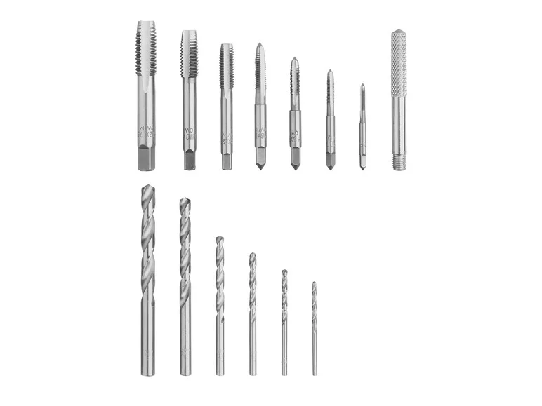 PARKSIDE® Set de forets et tarauds PBSS 15 A1, 15 pièces