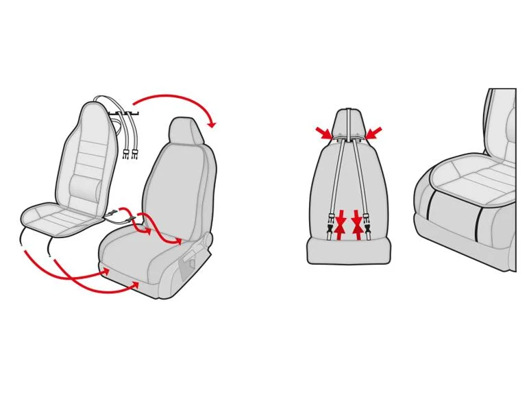 Couvre-siège auto avec soutien lombaire