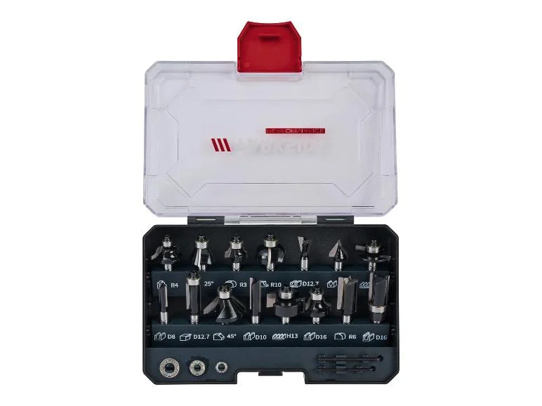 Set d'embouts de fraisage PPFB 15 A1, 15 pièces