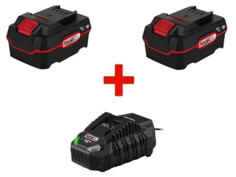 Lot de 2 Batteries + Chargeur, 20 V