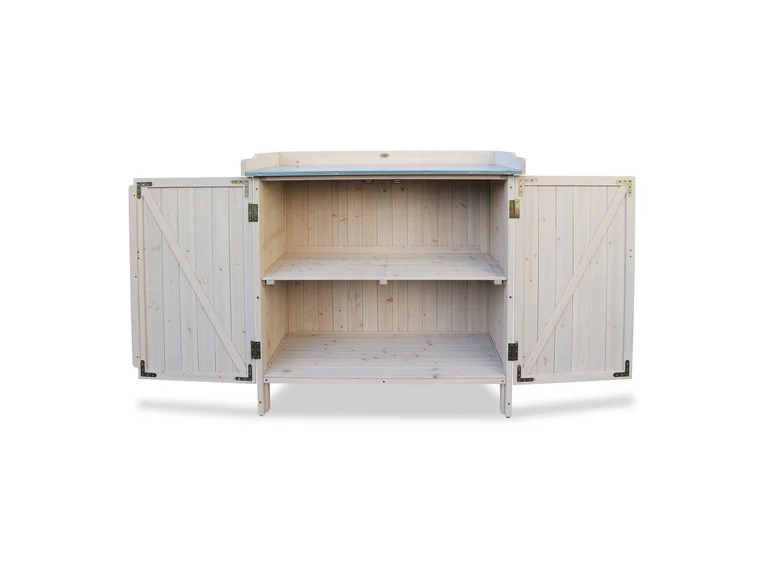 Table de jardin avec meuble bas, 98 x 48 x 95 cm