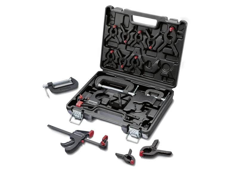 PARKSIDE® Set de pinces de serrage et serre-joints, 16 pièces
