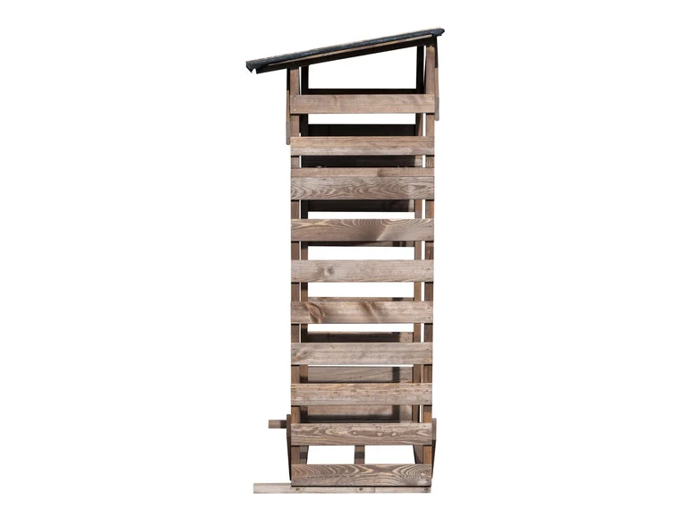 Abri bûches Ligno avec toit en bitume, 133 x 77 x 169 cm