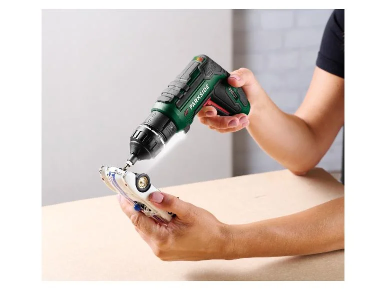 Visseuse sans fil avec embouts interchangeables PAS D7, 4 V