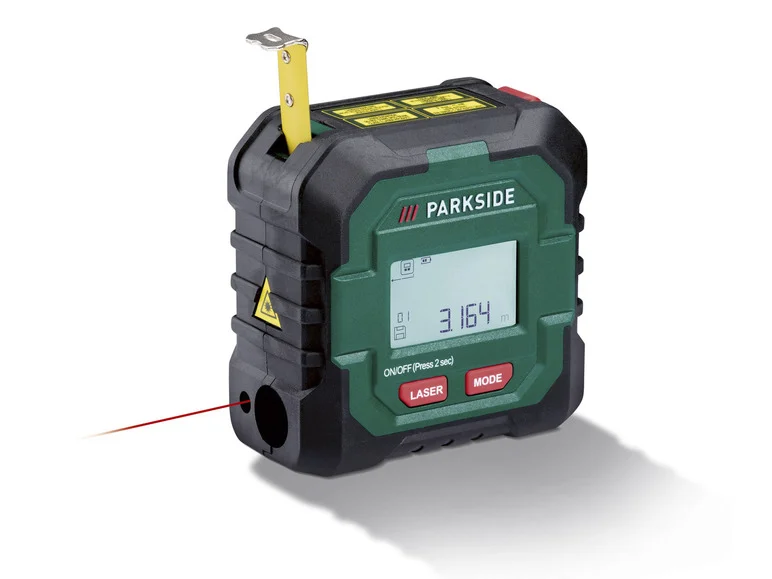 PARKSIDE® Télémètre laser sans fil avec mètre ruban PLMB 4 C2, 50 m