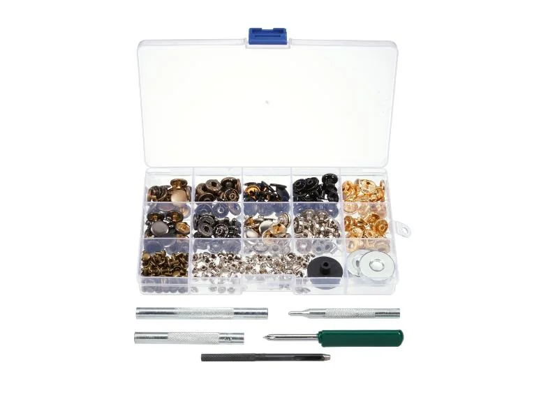 Set pince emporte-pièce/boutons-pression, 358 pièces