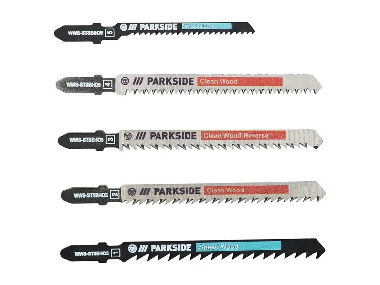PARKSIDE® Set de lames de scie sauteuse PSTZ 3 A1, 5 pièces