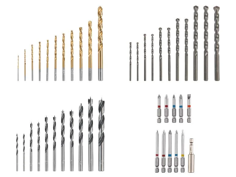 Set de mèches, forets ou embouts, 11 pièces