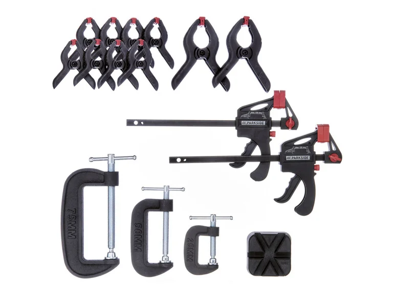 PARKSIDE® Set de pinces de serrage et serre-joints, 16 pièces