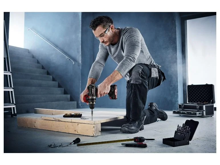 Flat-Head Cordless Angle Grinder + Drill Driver, 20 V