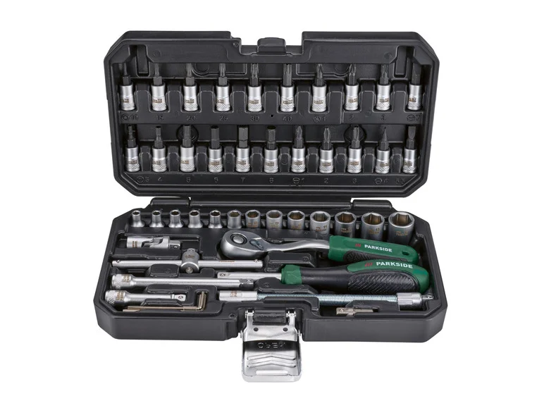 PARKSIDE® Jeu de clés à douilles, 46 pièces