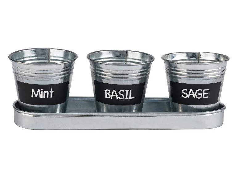 Lot de 3 pots pour herbes aromatiques