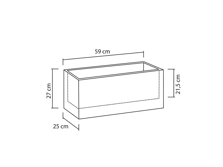 Jardinières « Cube Box », plastique, rectangulaire