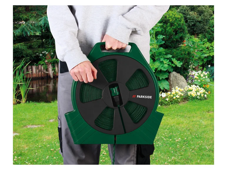 PARKSIDE® Enrouleur avec tuyau plat, 20 m, 1/2