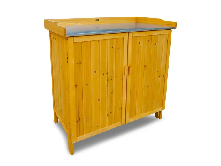 Table de jardin avec meuble bas, 98 x 48 x 95 cm