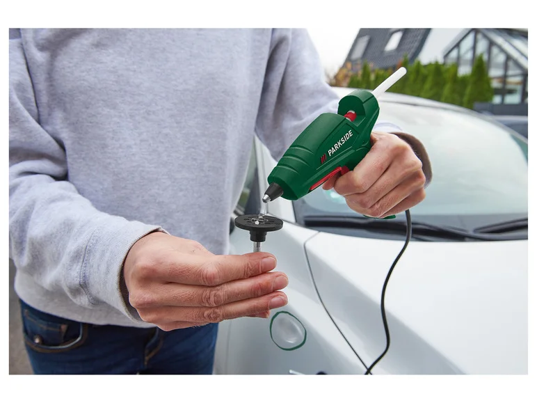 PARKSIDE® Kit de réparation de bosses avec pistolet à colle , 21 pièces