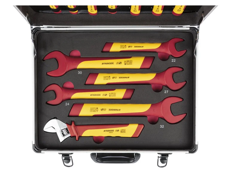 PARKSIDE® Jeu de clés à douilles ou Jeu de clés à fourche à une bouche, 20 pièces