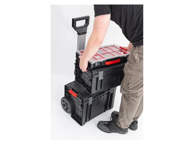 Kit caisse à outils sur roulettes, 3 pièces