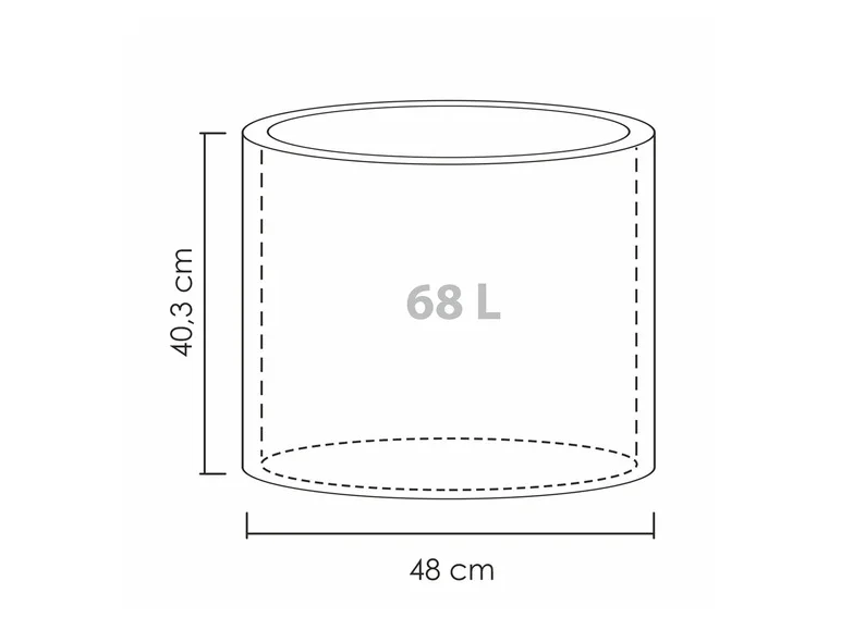 Pot à plantes « Riva », plastique, rond