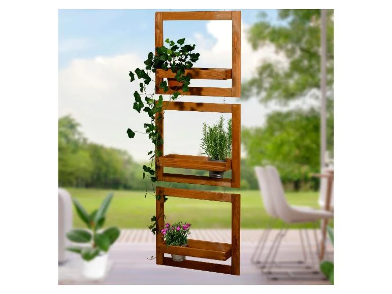 Ensemble jardinière suspendue avec pots