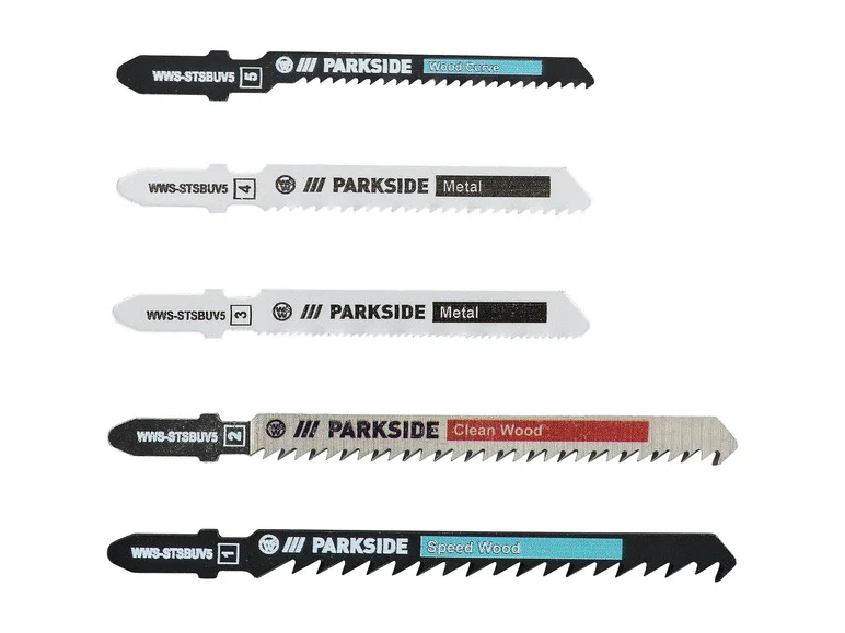 PARKSIDE® Set de lames de scie sauteuse PSTZ 3 A1, 5 pièces