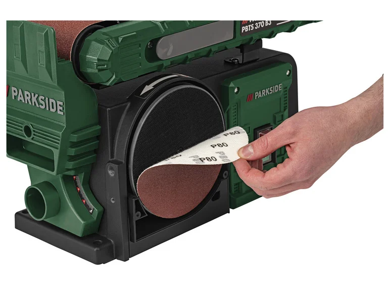 Ponceuse à bande et à disque PBTS 370 B3, 370 W