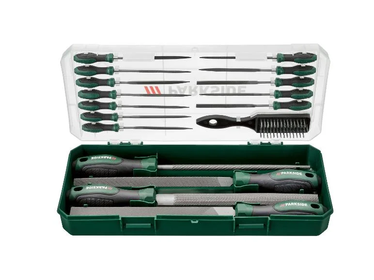 Jeu de limes d'atelier, 17 pièces, pour métal