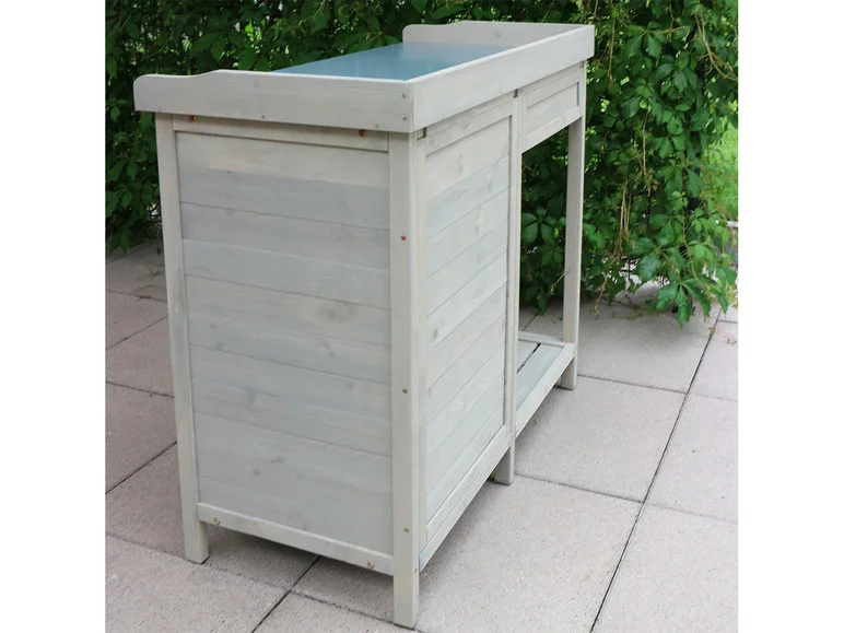 Table de jardin avec armoire inférieure, 98 x 48 x 95 cm