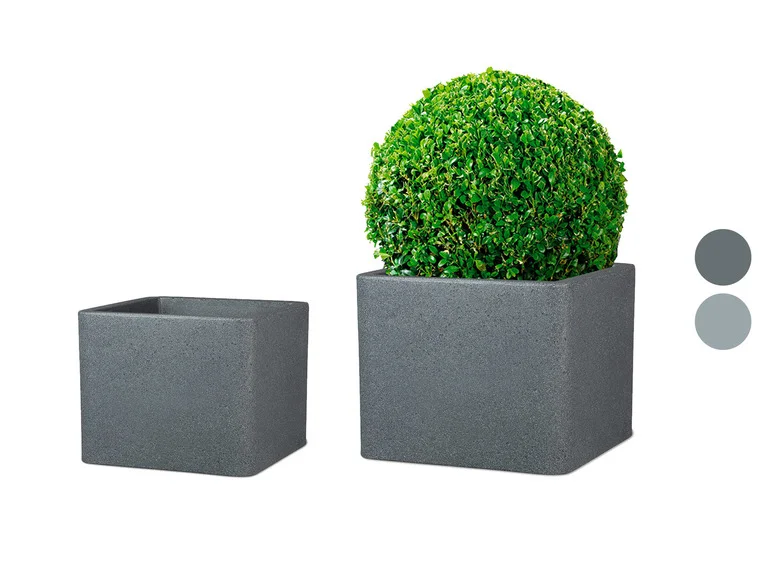 Pot à plantes « Cube », en plastique, carré, à paroi épaisse