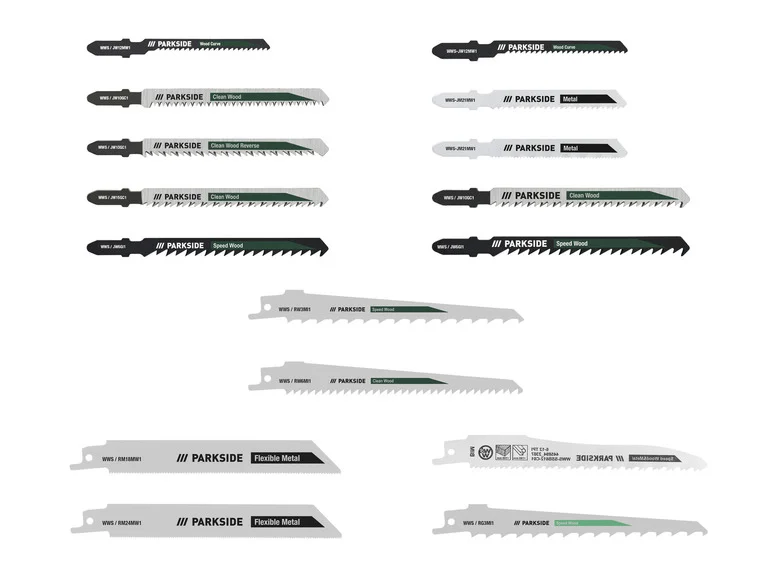PARKSIDE® Jeu de lames de scie sauteuse ou Jeu de lames de scie sabre